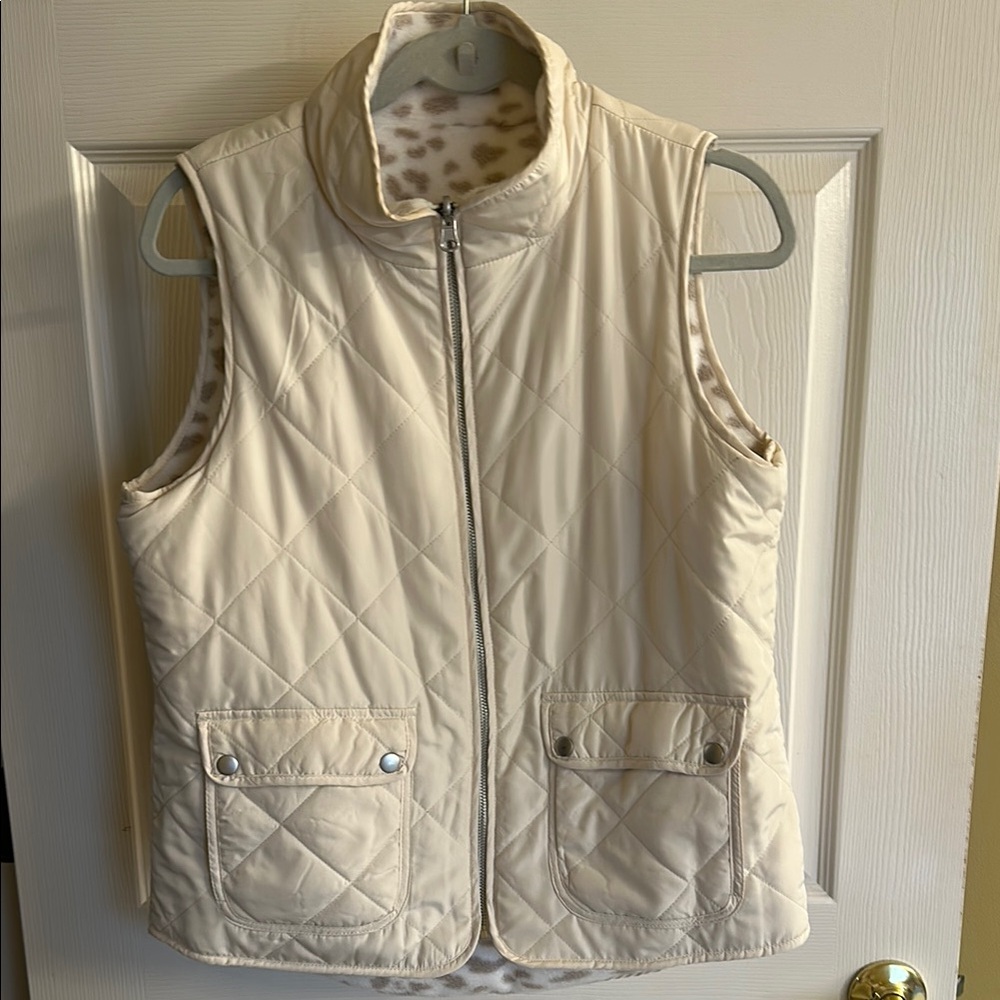 Dry Goods Beige Quilted Women's Vest Size M
